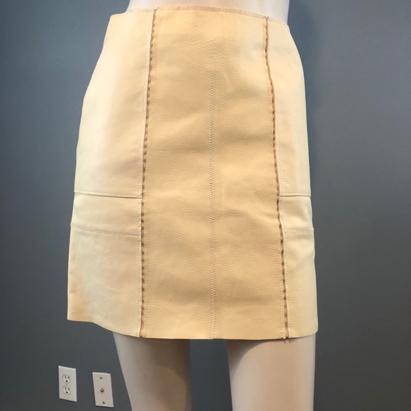 NWOT 3.1 Phillip Lim Cream Leather Skirt Size 0 - Picture 13 of 16